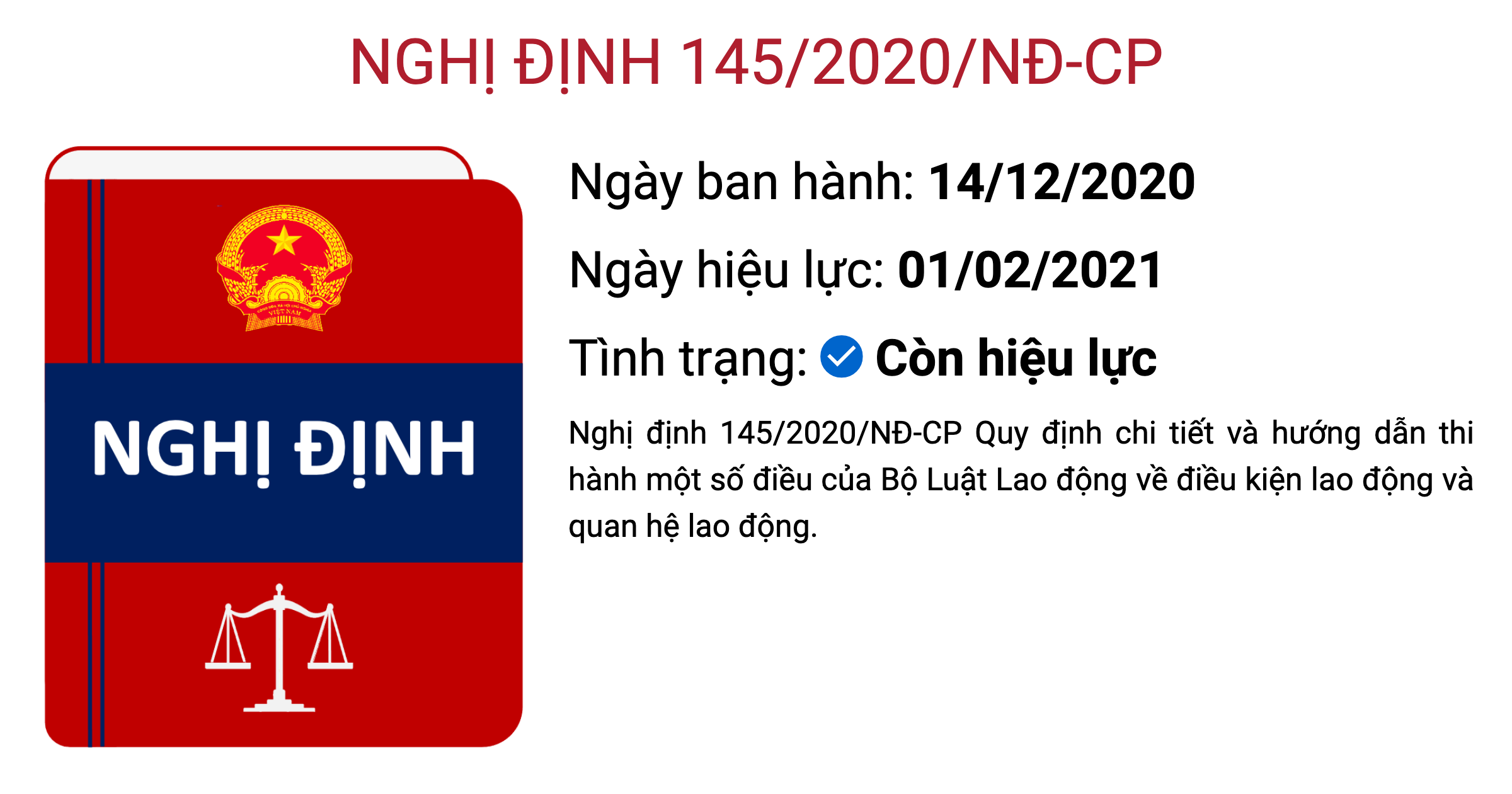 Nghị định 145/2020/NĐ-CP, ngày 14/12/2020 